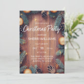 Pine Cone & Gold Ornament Rustige kerstfeestdag Kaart (Staand voorkant)