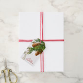 Pine Cone Greenery Holiday Gift Labels Cadeaulabel (Met Touw)