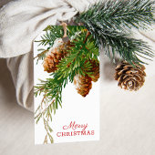 Pine Cone Greenery Holiday Gift Labels Cadeaulabel