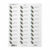 Pine Cone & Greenery Return Address Label (Full Sheet)