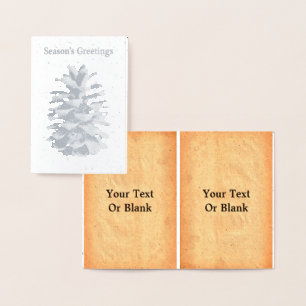 Pine Cone - Groeten van het seizoen Folie Kaarten