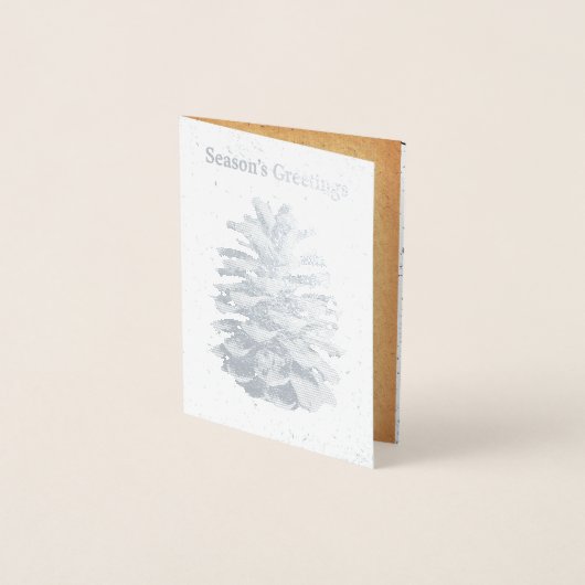 Pine Cone - Groeten van het seizoen Folie Kaarten (Voorkant)