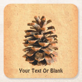 Pine Cone Kartonnen Onderzetters (Voorkant)