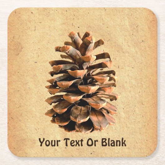 Pine Cone Kartonnen Onderzetters (Voorkant)