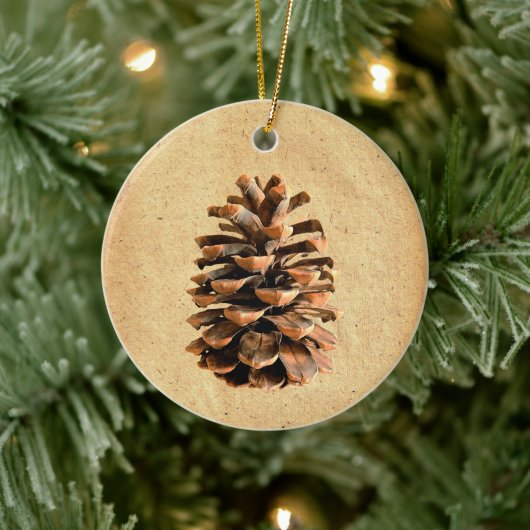 Pine Cone Keramisch Ornament (Boom)