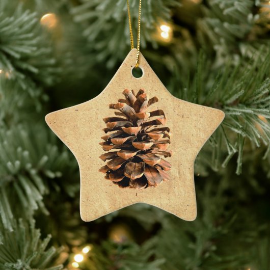 Pine Cone Keramisch Ornament (Boom)
