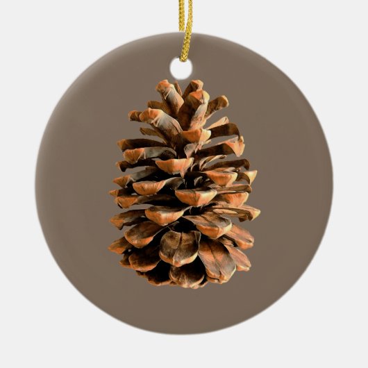 Pine Cone Keramisch Ornament (Voorkant)