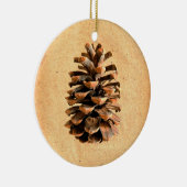 Pine Cone Keramisch Ornament (Rechts)