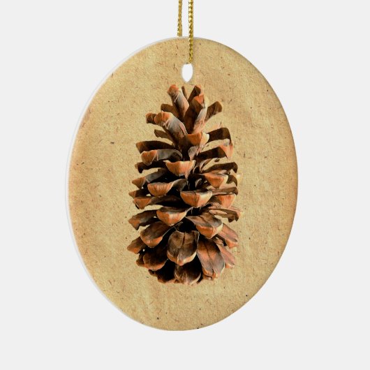 Pine Cone Keramisch Ornament (Rechts)