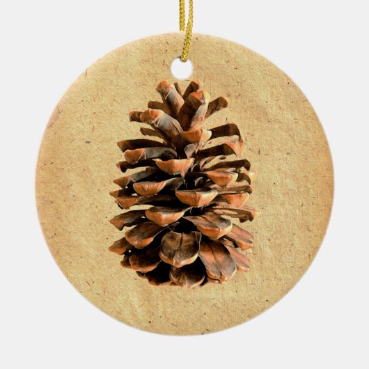 Pine Cone Keramisch Ornament (Voorkant)
