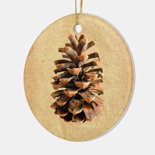 Pine Cone Keramisch Ornament (Links)