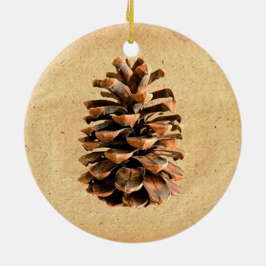 Pine Cone Keramisch Ornament (Achterkant)