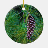 Pine Cone Keramisch Ornament (Achterkant)