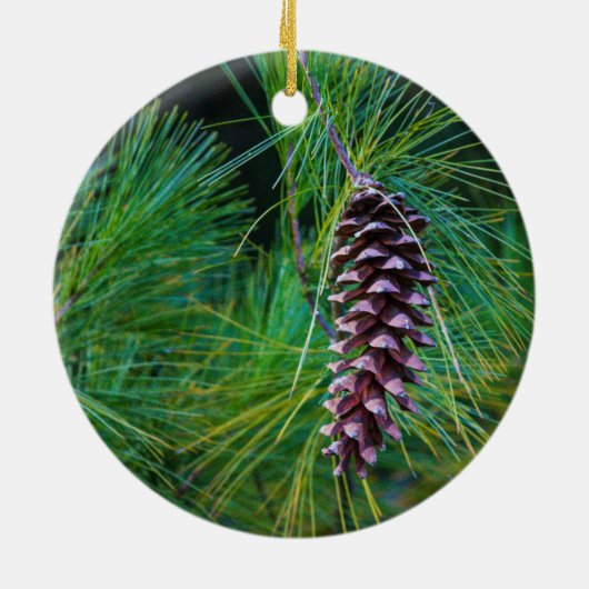 Pine Cone Keramisch Ornament (Achterkant)