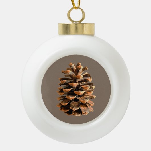 Pine Cone Keramische Bal Ornament (Voorkant)