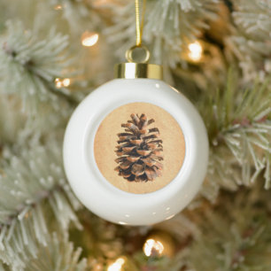 Pine Cone Keramische Bal Ornament