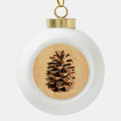 Pine Cone Keramische Bal Ornament (Voorkant)