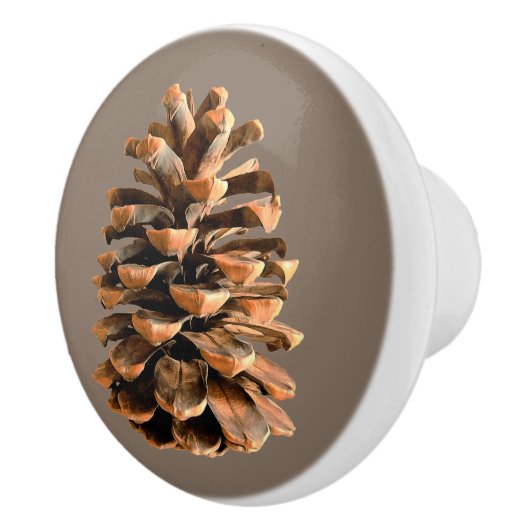 Pine Cone Keramische Knop (Rechts)