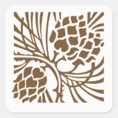 Pine Cone Kerst stickers (Voorkant)