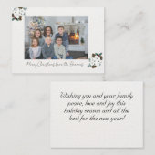 Pine Cone-kerstfotokaart Notitiekaartje (Voorkant / Achterkant)