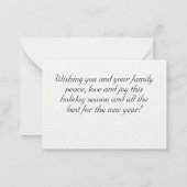 Pine Cone-kerstfotokaart Notitiekaartje (Achterkant)