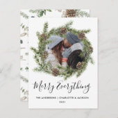 Pine Cone Krans | Foto van Christmas Kaart (Voorkant / Achterkant)