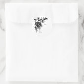 Pine Cone-Label met kerstcadeaus Ronde Sticker (Tas)