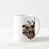 Pine Cone Modern Natuur Koffiemok (Voorkant rechts)