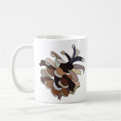 Pine Cone Modern Natuur Koffiemok (Links)