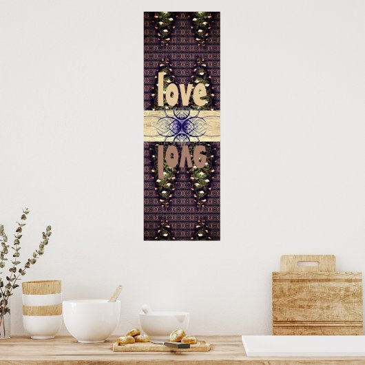 Pine Cone Monogram Shishka  Poster (Keuken)