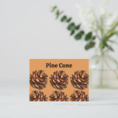 Pine Cone Nature Rustic Visitekaartje (Staand voorkant)
