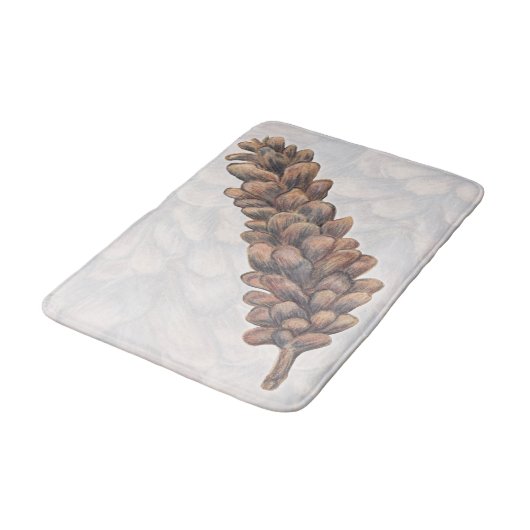 Pine Cone Natuur Bath Mat (Gekanteld)