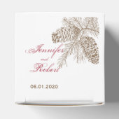 Pine Cone Natuur Bruiloft Favor Box Bedankdoosjes (Bovenkant)