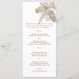 Pine Cone Natuur Bruiloft Menu