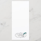 Pine Cone Natuur Bruiloft Menu (Achterkant)