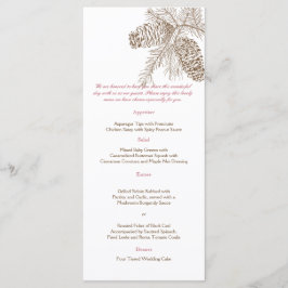 Pine Cone Natuur Bruiloft Menu