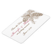Pine Cone Natuur Bruiloft Save the Date Magneet (Linkerzijde)