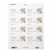 Pine Cone Natuur Bruiloft Water Flesetiket Etiket (Full Sheet)