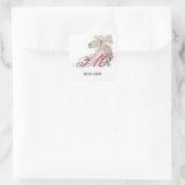 Pine Cone Natuur Monogram Sticker (Tas)