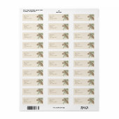 Pine Cone Natuur op Cream Bruiloft Retouradres Etiket (Full Sheet)