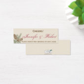Pine Cone Natuur op Cream Drink Ticket Mini Visitekaartjes (Bureau)