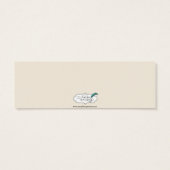 Pine Cone Natuur op Cream Drink Ticket Mini Visitekaartjes (Achterkant)