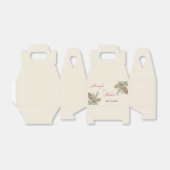 Pine Cone Natuur op Cream Wedding Favor Box Bedankdoosjes (Uitgevouwen)