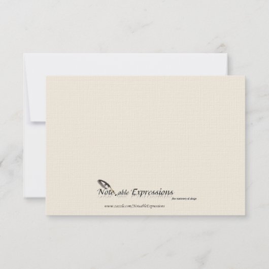 Pine Cone Natuur op Cream Wedding Response Kaart (Achterkant)