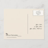 Pine Cone Natuur op Cream Wedding RSVP Briefkaart (Achterkant)