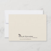 Pine Cone Natuur op Cream Wedding Save the Date Kaart (Achterkant)