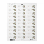Pine Cone Natuur op witte bruiloft retouradres Etiket (Full Sheet)