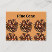 Pine Cone Natuur Rustiek Visitekaartje (Voorkant)