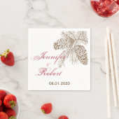 Pine Cone Natuur Trouwservet Servetten (Insitu)