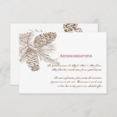 Pine Cone Natuur Weddenschap Informatiekaartje (Voorkant / Achterkant)